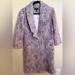 G by Giuliana Cozy and Bold Purple Wool-Blend Top Coat